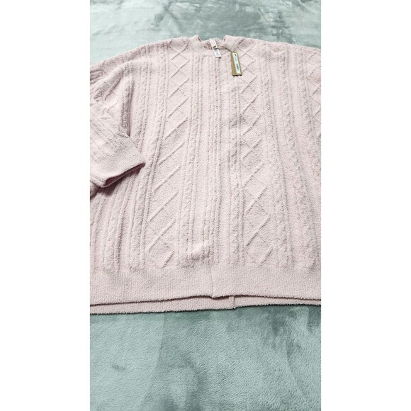 Skims Sweaters - NWT SKIMS L/XL Cherry Blossom Cozy Cable Knit Oversized Crewneck Pullover